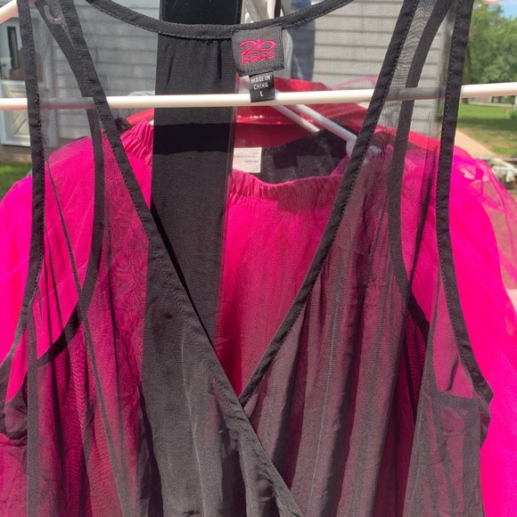 Bebe dress sz L sexy see through black - Picture 3 of 6